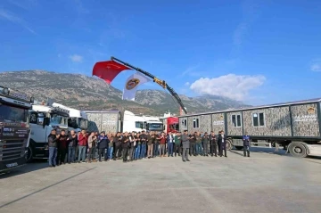 Alanya Belediyesi’nden deprem bölgesine konteyner desteği
