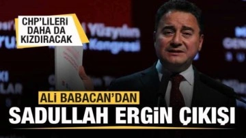 Ali Babacan'dan Sadullah Ergin açıklaması! CHP'lileri daha da kızdıracak