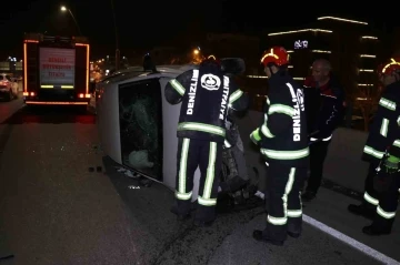 Alkollü sürücünün hakimiyetini kaybettiği araç 50 metre savruldu
