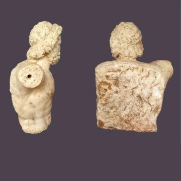 Aspendos Antik Kenti’nde Roma İmparatorluk Dönemi’ne ait iki heykel keşfedildi
