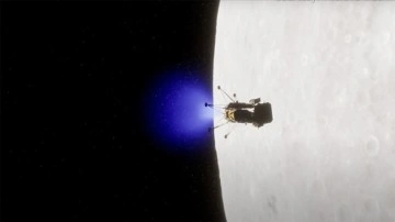 Ay'a İniş Yapan Odysseus Uzay Aracı Yere Yatmış Durumda