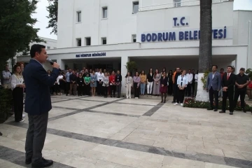 Başkan Aras,  belediye personeli ile bayramlaştı
