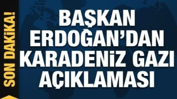 Başkan Erdoğan'dan 'Karadeniz Gazı' açıklaması!