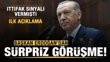 Başkan Erdoğan'dan sürpriz görüşme! İttifak sinyali vermişti! İlk açıklama