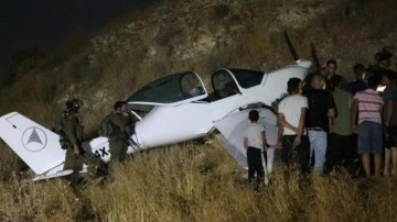 Batı Şeria'da İsrail'e ait bir uçak düştü