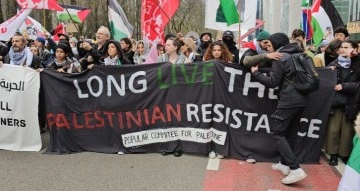 Belçika'da İsrail'in Gazze Saldırıları Protesto Edildi