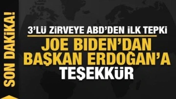 Beyaz Saray'dan 3'lü zirveye ilk tepki... Joe Biden'dan Başkan Erdoğan'a teşekkü