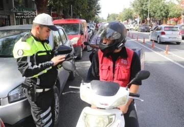 Burdur'da motosiklet denetimi