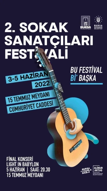 Bursa’da 2. Sokak Sanatçıları Festivali başlıyor
