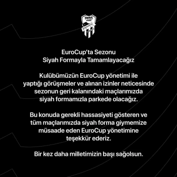 Bursaspor, EuroCup’ta sezonu siyah formayla tamamlayacak

