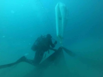Çanakkale Boğazı’nda 350 metrekare hayalet ağ çıkartıldı
