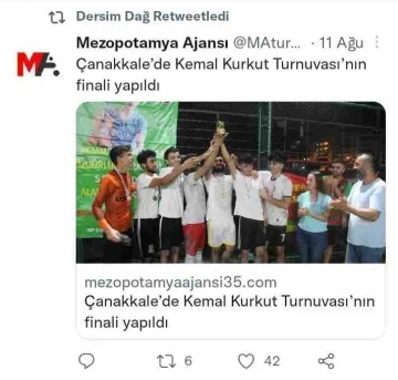 Çanakkale’de HDP tarafından terörist anısına gerçekleştirilen turnuvaya tepki

