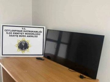 Ceylanpınar'da Çalınan Televizyon Çarşafa Sarılıp Götürüldü!