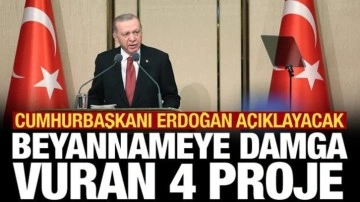 Cumhurbaşkanı Erdoğan açıklayacak: Seçim beyannamesine damga vuran 4 proje