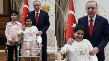 Cumhurbaşkanı Erdoğan, Gazzeli kardeşleri kabul etti