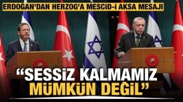 Cumhurbaşkanı Erdoğan İsrail Cumhurbaşkanı Herzog ile görüştü! Mescidi Aksa mesajı