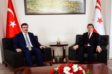 Cumhurbaşkanı Yardımcısı Yılmaz KKTC Başbakanı Üstel ile görüştü