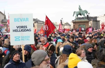 Danimarka’da resmi tatil protestosu
