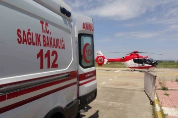 Diyarbakır’da ambulans helikopter, kaynar süt kazanına düşen çocuk için havalandı

