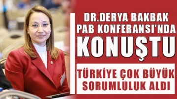 Dr. Bakbak: Türkiye çok büyük sorumluluk aldı