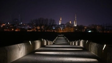Edirne'deki Tarihi Köprüler Yeniden Aydınlatılıyor
