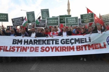 Eğitim-Bir-Sen’den BM Ankara Ofisi önünde Filistin’e destek gösterisi
