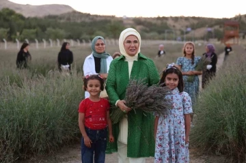 Emine Erdoğan, Ankara’da Ekolojik Köy ziyareti ve lavanta hasadı yaptı
