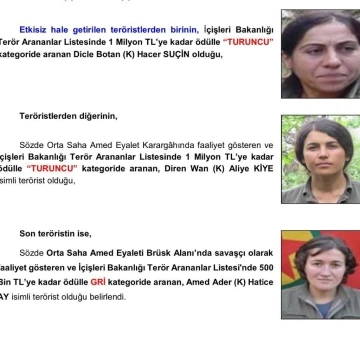 Eren Abluka’da etkisiz hale getirilen 3 teröristlerin kimlikleri belli oldu
