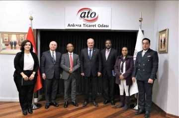 Etiyopya Ankara Büyükelçisi Mahmud, ATO Başkanı Baran’ı ziyaret etti
