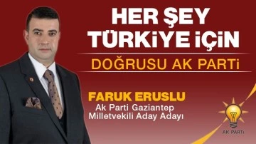 Faruk Eruslu, “14 Mayıs Türkiye’nin yüzyılında bir dönüm olacaktır.”