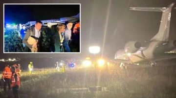 Fransız bakanın da olduğu uçak yere çakılmaktan son anda kurtuldu