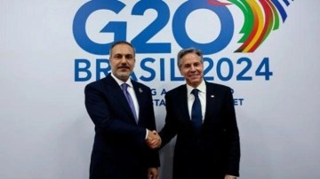 G20 Dışişleri Bakanları Toplantısı'nda Bakan Fidan ve Blinken'den Gazze Konusunda Görüşme