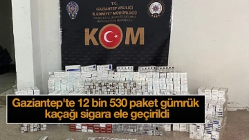 Gaziantep'te 12 bin 530 paket gümrük kaçağı sigara ele geçirildi