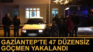 Gaziantep'te 47 düzensiz göçmen yakalandı