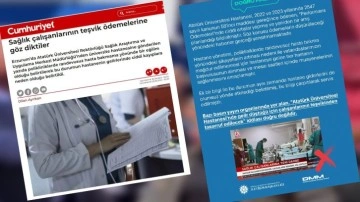 Halk TV ve Cumhuriyet gazetesinden Atatürk Üniversitesi Hastanesi yalanı