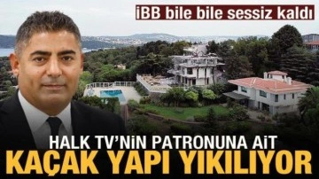 Halk TV'nin patronuna ait kaçak yapı mühürlendi