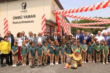 Hayırsever tarafından yapılan Karacaören Ümmü Yaman İlkokulu ve Ortaokulu törenle açıldı

