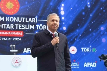 İçişleri Bakanı Yerlikaya: "Kahramanmaraş'ta Konut Teslimatları Hızla Devam Ediyor"
