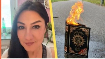 İranlı kadın, polis korumasında Kur'an-ı Kerim yaktı