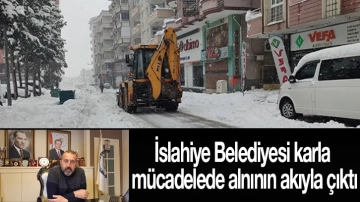 İslahiye Belediyesi karla mücadelede alnının akıyla çıktı