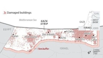 İsrail'den Gazze'de 1 km'lik tampon bölge planı