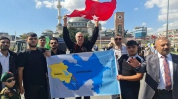 İSTAD İstanbul Taksim Meydanı'nda Ermenistan'ı ve destekçilerini kınadı