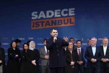 İstanbul Büyükşehir Belediye Başkanı Adayı Murat Kurum Eyüpsultan Mitinginde Vatandaşlara Seslendi