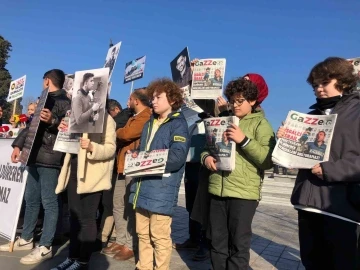 İstanbul’da dağıtılan &quot;GaZZete&quot; İsrail’in yaptığı katliamda öldürülen gazetecilerin sesi oldu
