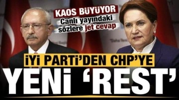 İYİ Parti'den CHP'ye yeni rest! Kaos büyüyor, canlı yayındaki sözlere jet cevap...