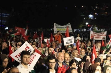 İzmir’de Filistin’e destek mitingi
