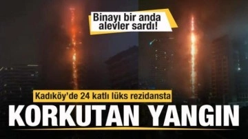 Kadıköy'de 24 katlı lüks rezidansta yangın!