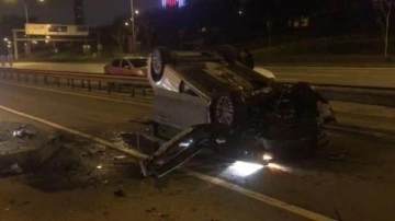 Kadıköy'de korkunç kaza: Takla attı