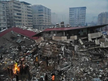 Kahramanmaraş’taki deprem enkazı havadan görüntülendi
