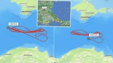 Karadeniz'de sıcak saatler: Amerikan İHA'sından manevra uçuşu